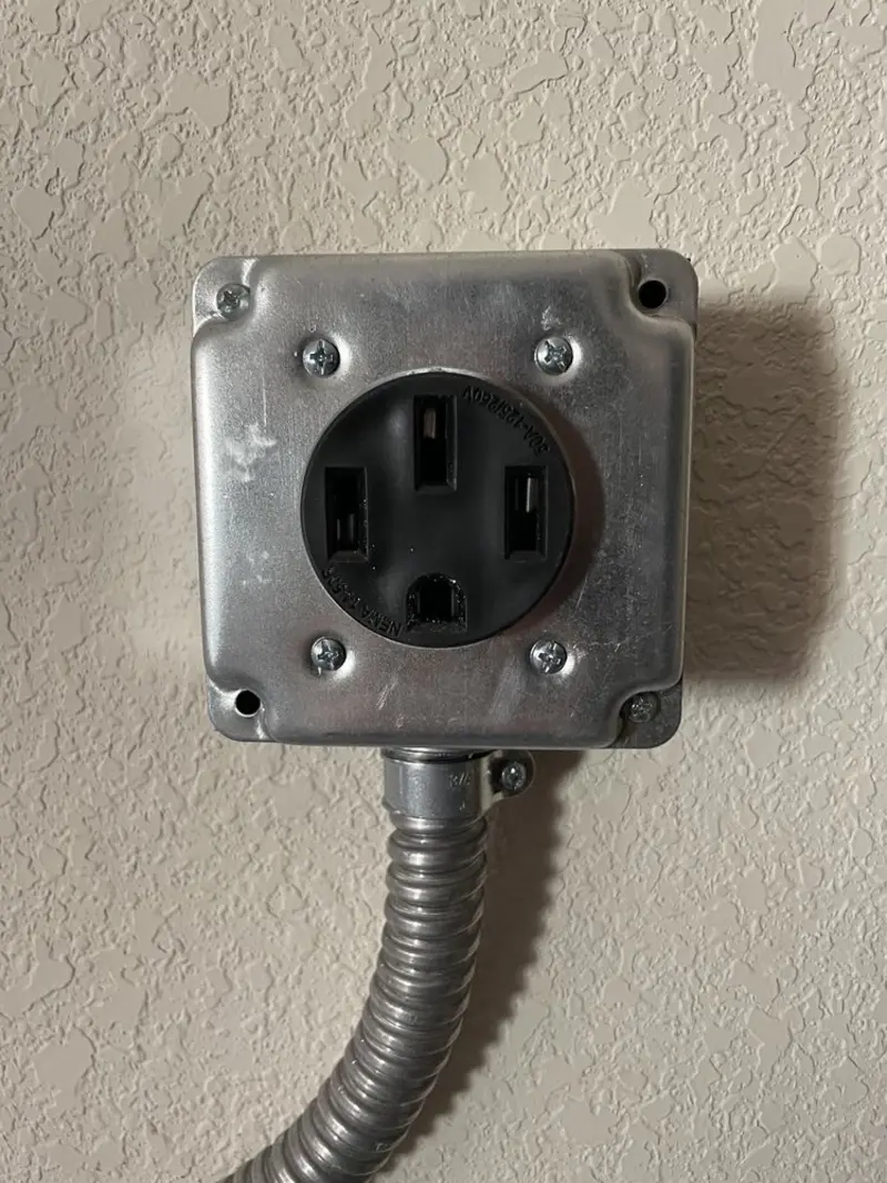 NEMA 14-50 outlet installed for Electrical Panel Upgrade in Los Gatos